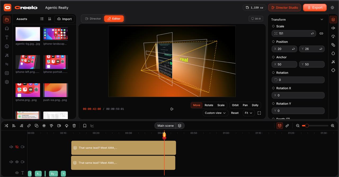 Creelo: AI Filmmaking Workspace